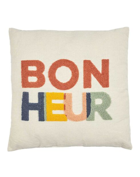 Coussin avec bouclette playground motif aléatoire - 40x40cm