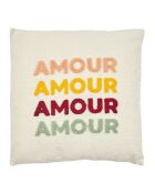 Coussin avec bouclette playground motif aléatoire - 40x40cm