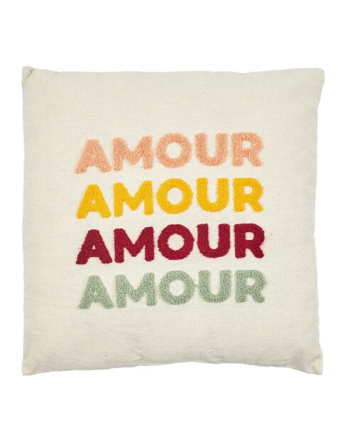 Coussin avec bouclette playground motif aléatoire - 40x40cm