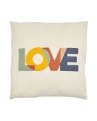 Coussin avec bouclette playground motif aléatoire - 40x40cm
