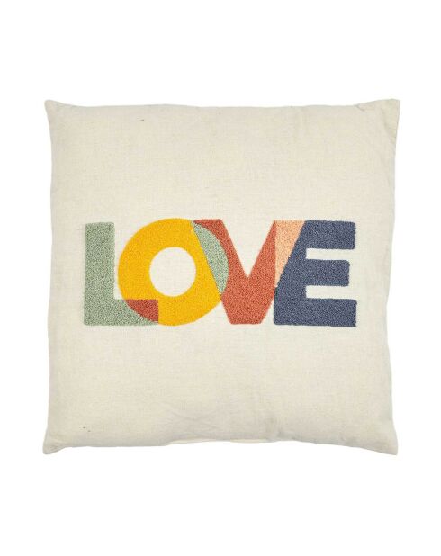 Coussin avec bouclette playground motif aléatoire - 40x40cm