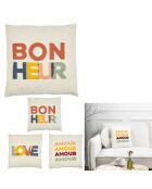 Coussin avec bouclette playground motif aléatoire - 40x40cm