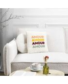 Coussin avec bouclette playground motif aléatoire - 40x40cm