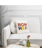 Coussin avec bouclette playground motif aléatoire - 40x40cm
