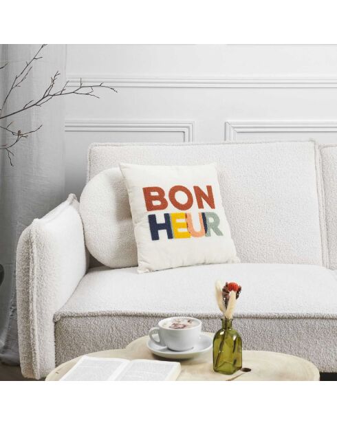 Coussin avec bouclette playground motif aléatoire - 40x40cm