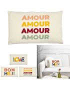 Coussin avec bouclette playground motif aléatoire - 30x50cm