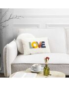 Coussin avec bouclette playground motif aléatoire - 30x50cm