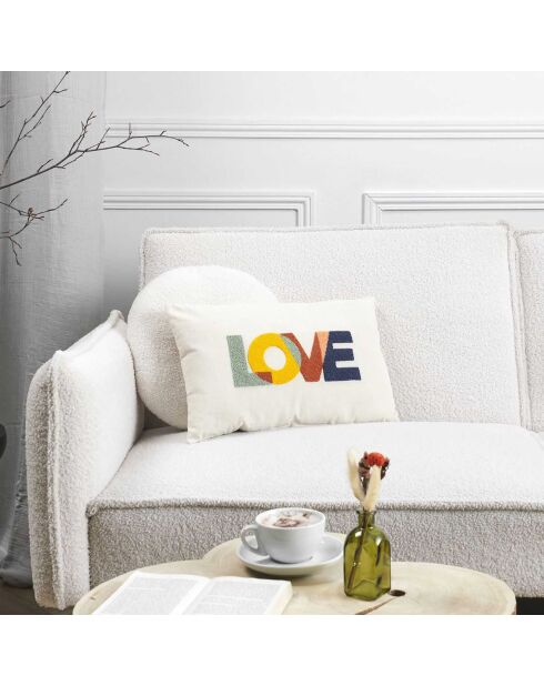 Coussin avec bouclette playground motif aléatoire - 30x50cm