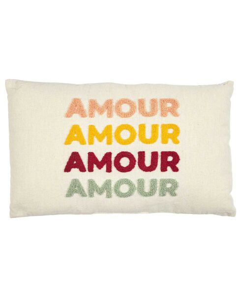 Coussin avec bouclette playground motif aléatoire - 30x50cm