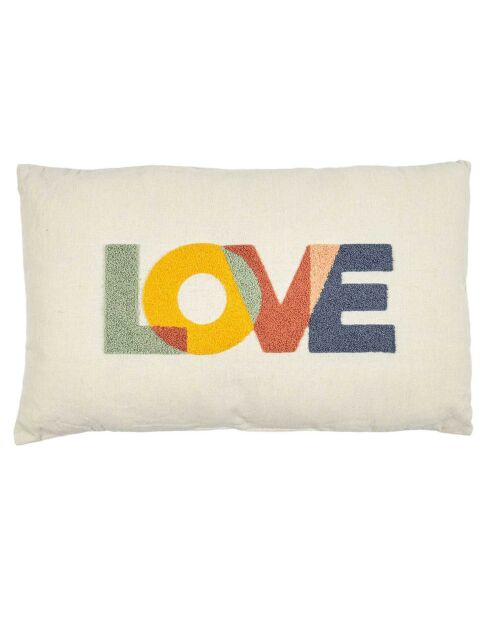 Coussin avec bouclette playground motif aléatoire - 30x50cm