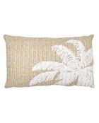 Coussin Palmier marron/blanc - 30x50 cm