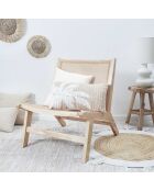 Coussin Palmier marron/blanc - 30x50 cm