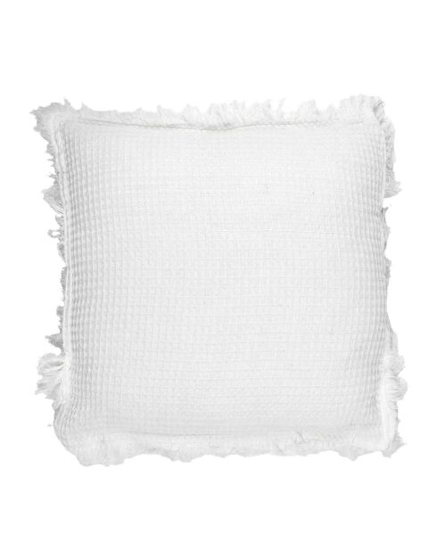 Coussin Gaufre ivoire - 40x40 cm