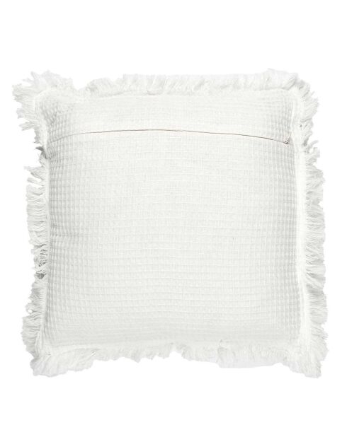 Coussin Gaufre ivoire - 40x40 cm