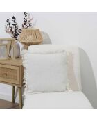 Coussin Gaufre ivoire - 40x40 cm