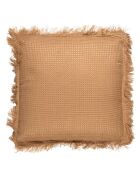 Coussin Gaufre ocre - 40x40 cm