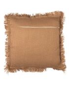 Coussin Gaufre ocre - 40x40 cm