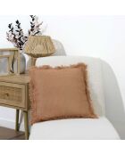 Coussin Gaufre ocre - 40x40 cm