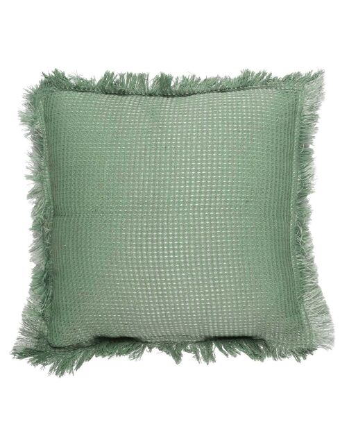 Coussin Gaufre vert sauge - 40x40 cm
