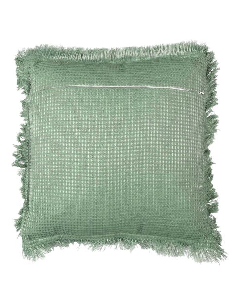 Coussin Gaufre vert sauge - 40x40 cm
