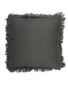 Coussin Gaufre anthracite - 40x40 cm