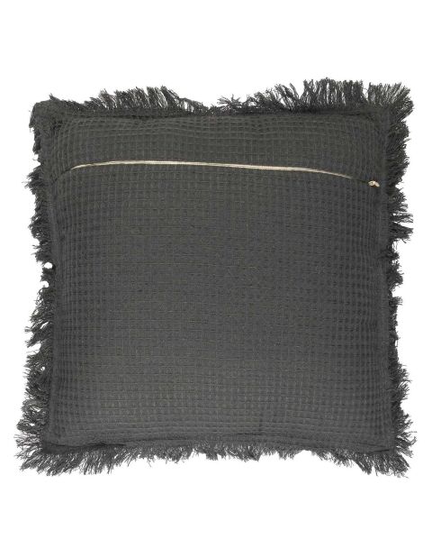 Coussin Gaufre anthracite - 40x40 cm