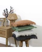 Coussin Gaufre anthracite - 40x40 cm