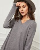 Robe en Cachemire mélangé Farel gris foncé