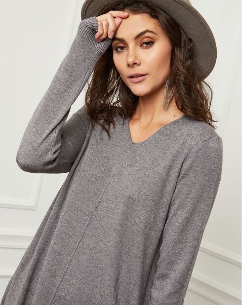 Robe en Cachemire mélangé Farel gris foncé