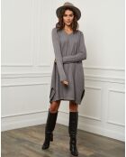 Robe en Cachemire mélangé Farel gris foncé