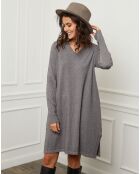Robe en Cachemire mélangé Farel gris foncé