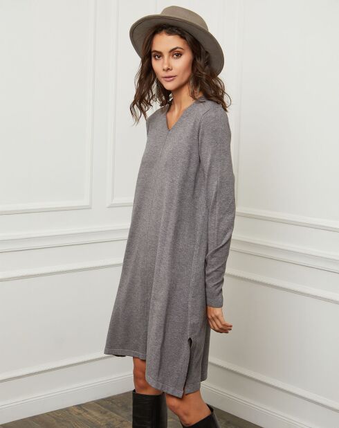 Robe en Cachemire mélangé Farel gris foncé