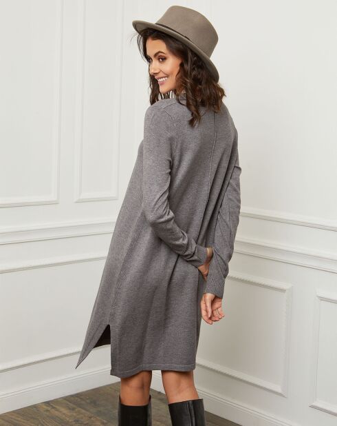 Robe en Cachemire mélangé Farel gris foncé