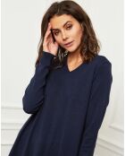 Robe en Cachemire mélangé Farel marine