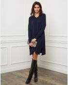 Robe en Cachemire mélangé Farel marine