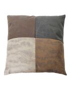 Coussin Patchwork déhoussable multicolore - 40x40 cm