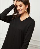 Robe en Cachemire mélangé Farel noire