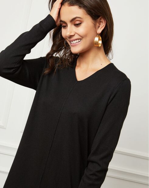 Robe en Cachemire mélangé Farel noire