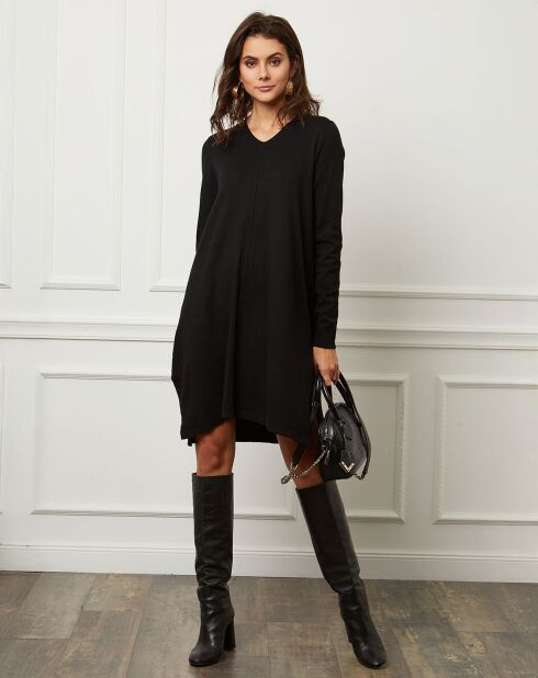 Robe en Cachemire mélangé Farel noire