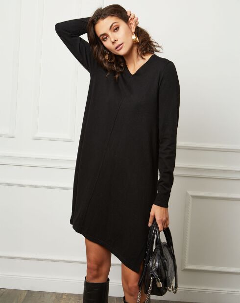 Robe en Cachemire mélangé Farel noire
