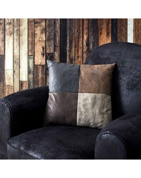 Coussin Patchwork déhoussable multicolore - 40x40 cm