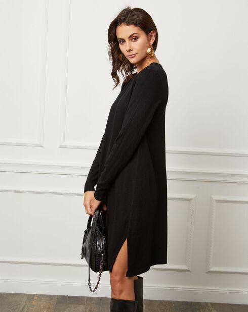 Robe en Cachemire mélangé Farel noire