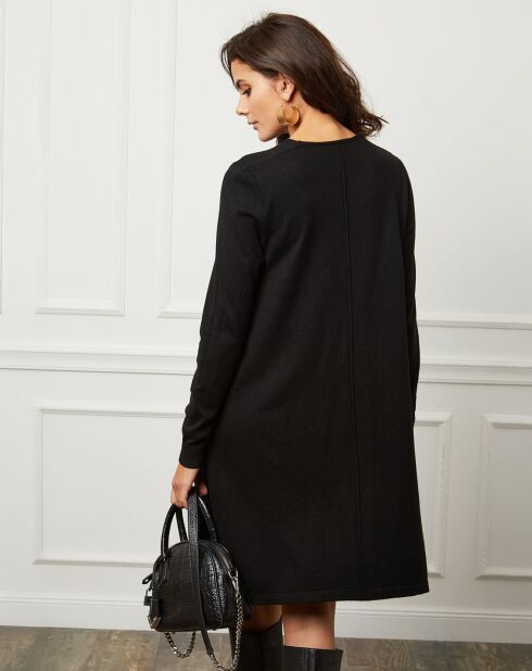 Robe en Cachemire mélangé Farel noire