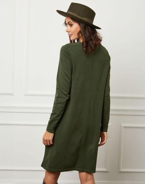 Robe en Cachemire mélangé Farel verte