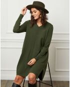 Robe en Cachemire mélangé Farel verte