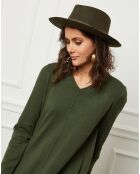 Robe en Cachemire mélangé Farel verte