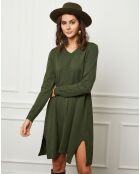Robe en Cachemire mélangé Farel verte