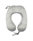 Coussin de voyage mémoire de forme enroulable gris - 27.5x37.5x7.5 cm