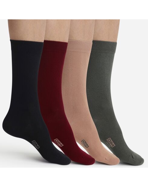 4 Paires de chaussettes multicolores