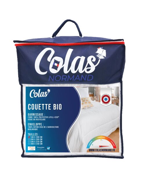 Couette Chaude Coton Bio blanche